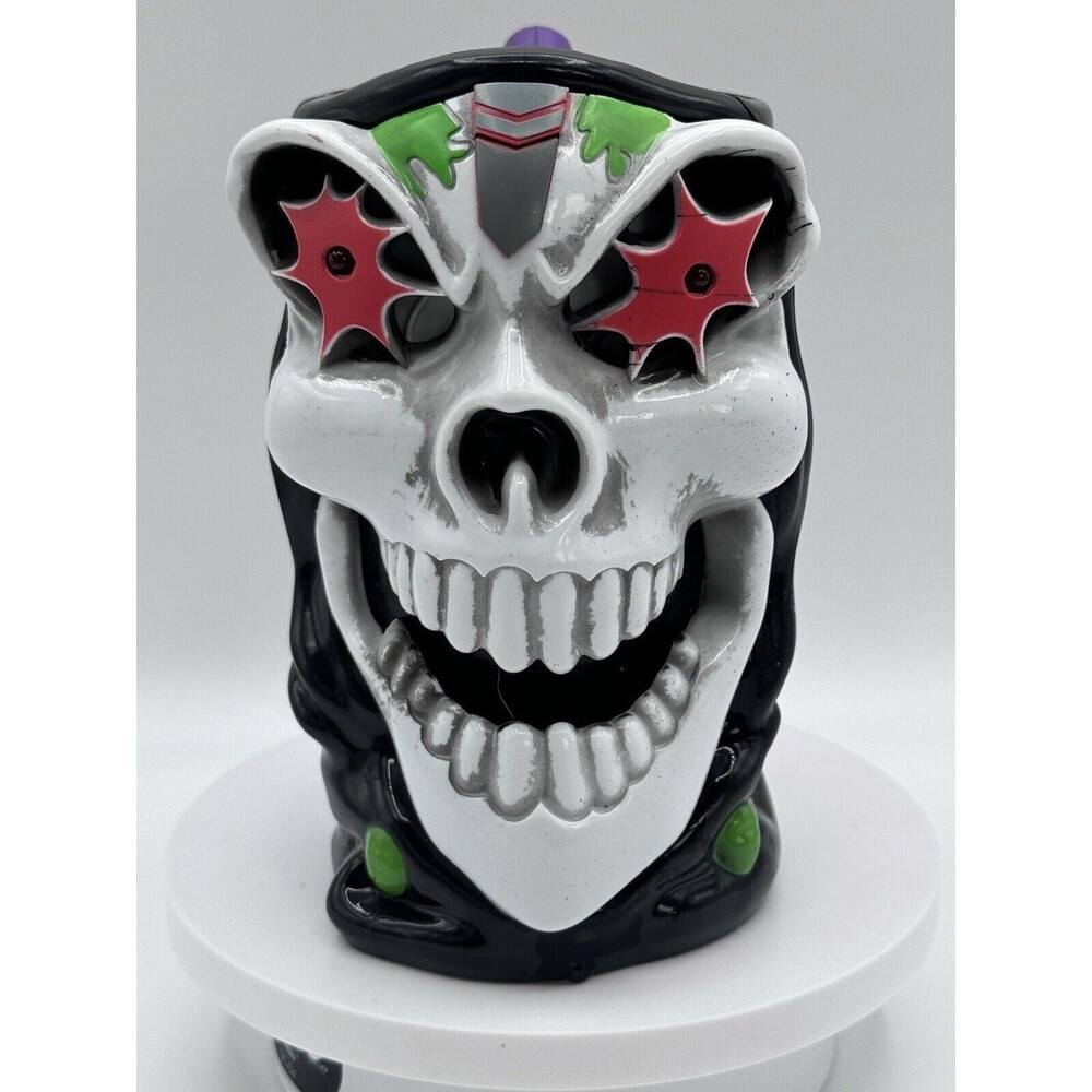 MONSTER JAM GRAVE DIGGER LIGHT UP SOUVENIR SKULL MUG/CUP 16oz 2012